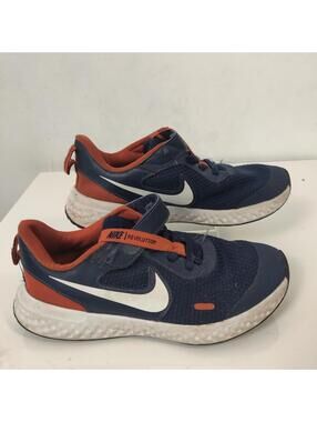 Nike Revolution Toddler Navy Orange Sneakers Size 2Y